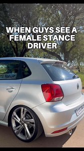 When Guys See a Female Stance Driver 🤣🙆🏽‍♂️ #stancenation #stance #volkswagen #vw #reelsfypシ @followers | Nico & Bunnie