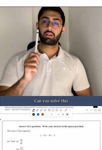 Solved an Edexcel A-Level Maths past paper question 📘✍️ Differentiation → stationary points → second derivative test. If you can’t explain the solution clearly, you haven’t mastered it yet. More A-Level maths solutions coming. #alevelmaths #edexcelmaths #mathsstudy #differentiation #stationarypoints