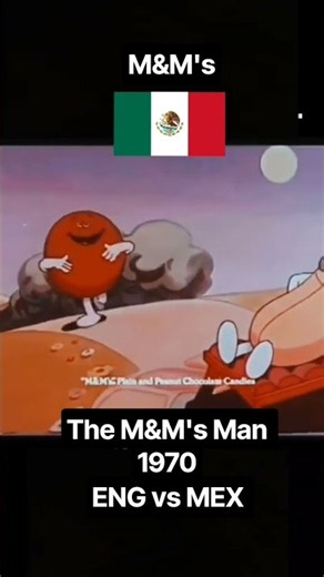The M&M's Man Commercial 1970 (ENG vs MEX) #mms #commercials #shorts