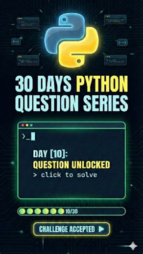 CodeVerse on Instagram: "Day 10/30: Python Challenge 🐍 We are 1/3 of the way through the challenge! 🎉 Today, let's slice things up. 🍰 Slicing is one of Python's best features for handling data, but the syntax [start:stop] has a tricky rule that trips beginners up. 🧠 The Question: We have a list from 0 to 4. When we ask for the slice x[1:3], exactly which elements make the cut? Does it include index 1? Does it include index 3? Look closely at the options A, B, C, and D in the image. 👇 Drop y