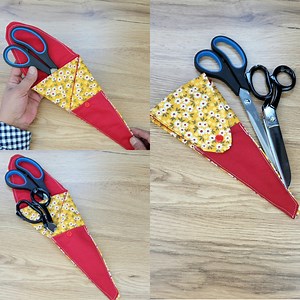 DIY/Scissors pouch making/Super simple scissors box/How to make a Scissors Box/A4 paper model/Scissors holder making/scissors box tutorial | Lady Loves Knitting