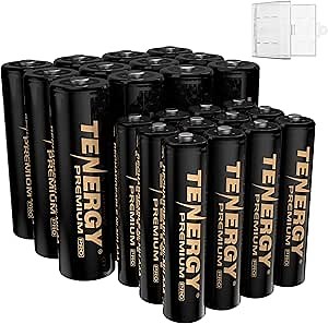 Amazon.com: Tenergy Premium PRO Rechargeable AA and AAA Batteries, High Capacity NiMH 2800mAh AA 1100mAh NiMH AAA Batteries, 24 Pack 12AA and 12AAA Rechargeable Batteries : Health & Household