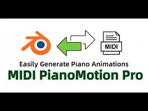 How to create realistic piano performance animations in Blender? MIDI Piano Motion Tools Pro