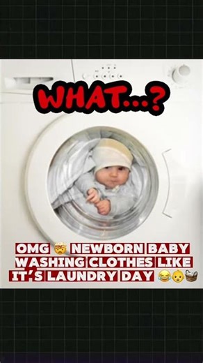 OMG 🤯 Newborn Baby Washing Clothes Like It’s Laundry Day 😂👶🧺