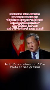 Cambodian Prime Minister Hun Manet told Reuters Thai forces have not withdrawn from Cambodian territory after fighting last year and a US-brokered peace accord credit: Reuters #Thailandinvadedcambodia #Cambodianeedpeace #justiceforcambodia | Amazing Cambodia, Visit Cambodia