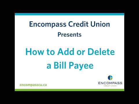 How to Add or Delete a Bill Payee