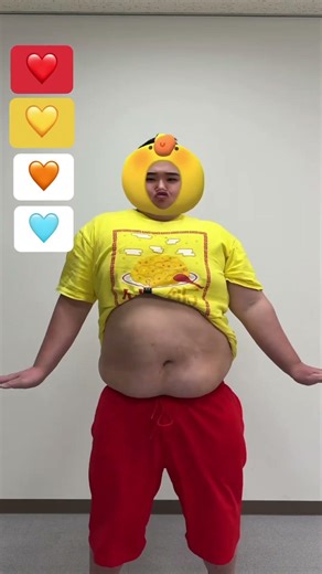 【TikTok100万再生】120Kgデブのお腹でコミカルダンス