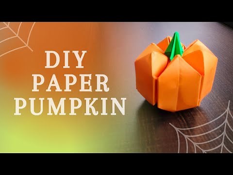 Halloween Paper Pumpkin | DIY Paper Pumpkin | How to Make Paper Pumpkin | Halloween Crafts