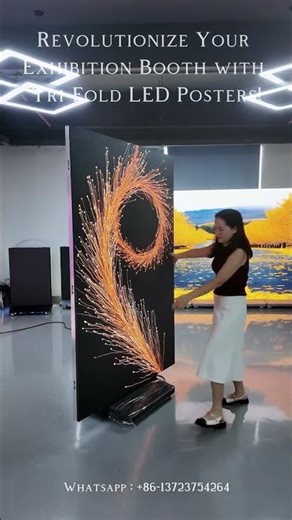 Tri-Fold LED Poster Screen #digitalledposter #leddisplayscreens #outdoorledbillboard