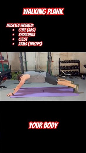 Walking Plank 🔥 Build Core Strength Fast! #shorts #coreworkout #plank