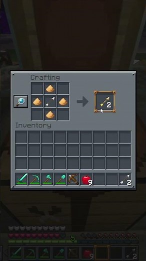 Minecraft Guide: How to craft Spectral Arrow #shortvideo #minecraft #mctutorial #gaming #tutorial