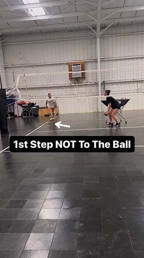 Why Your 1st Step In Your Approach Matters! Your 1st step in your approach is a slower and smaller step. We call this the “directional step”. This step allows you to create a straight approach to the ball while gaining momentum compared to misstep in the wrong direction of causing a loss of momentum. To have a correct 1st step, wait to see where the ball is going (these of are course slower tempo sets). If you go too early without reading the setter or the ball, you may end up having to change d
