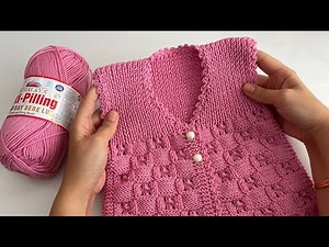 3 PIECE EASY BABY VEST TUTORIAL FOR 1 YEAR OLD🌸#knitting #knitting #knittingdesignforbaby