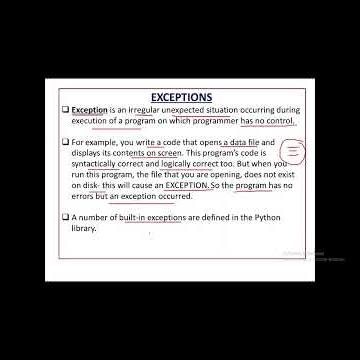 Exceptions in Python | Python Exception Handling #python #pythonbasicsforbeginners #pythonbasics