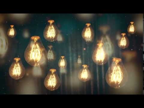 Moving Vintage Light Bulbs Background Motion Video Loops HD