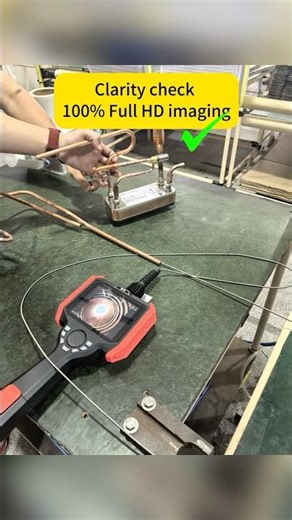 Borescope Camera Navigating Continuous Bends Inside Condenser Copper Tubes | VSNDT Inspection Demo