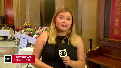 Visitors pay respects to Melissa Hortman at Capitol memorial