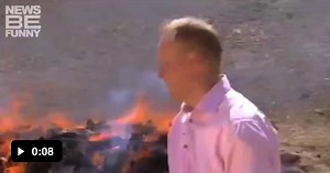 Reporter getting high - Funny