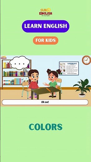 Learning Colors for Kids | English Conversation Practice | School Supplies Color Vocabulary