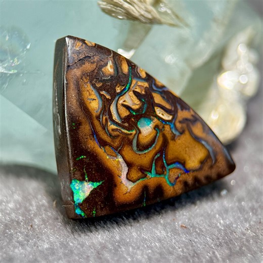 Australian Boulder Opal Polished Loose Gemstone,multi-flash Opal for Jewelry Making - Etsy