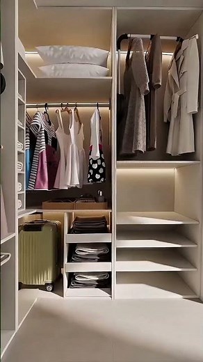 Want a walk-in closet even in a small bedroom?#Walk-in Closet Design #BedroomRenovation #whole