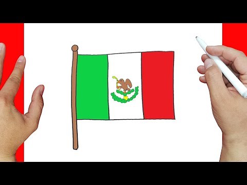 How to draw the Mexican flag | Easy drawings
