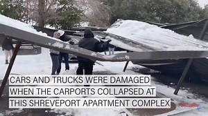 4.9K views · 36 reactions | Here's a look at some of the collapsed carports, patios, and awnings that collapsed under the weight of snow and ice as the second wave of winter weather pushed through the ArkLaTex today » https://trib.al/m74SuwN | KTAL NBC 6 | Facebook