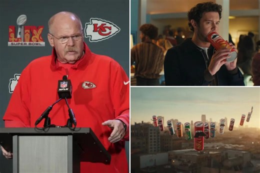 Chiefs coach Andy Reid is hardly recognizable without mustache in Pringles Super Bowl 2025 ad with Adam Brody