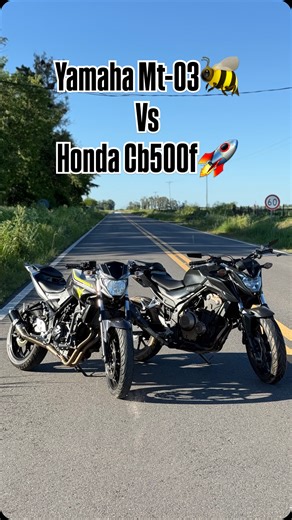 Nicolari 🌪 on Instagram: "❕Yamaha Mt-03🚀 Vs Honda Cb500F🪽🏁 ¿Cuál es mejor?🤔 Son muy distintas…🐎 Los Leo.. #yamaha #honda #mt03 #cb500f #yamahamt03 #moto #motos #hondacb500 #hondacb500f #yamahamt #afondo #topspeed"