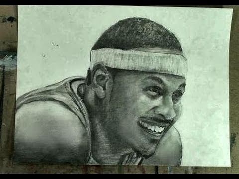 How to Draw Carmelo Anthony Step by Step Portrait HD