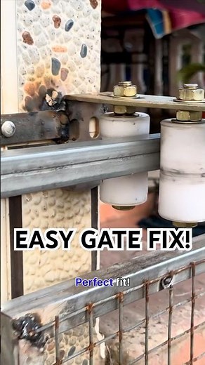 Stop Doing It Wrong! The Professional Way to Weld Gate Rollers 🛠️ #GateHack #fabrication #shorts