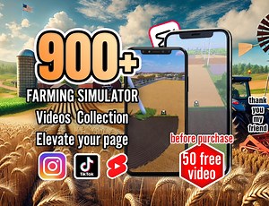 900  Farming Simulator & Relaxing Game Clips | Viral Tiktok, Youtube Shorts, Reels | Editable Capcut, Canva Templates | Digital Download | - Etsy
