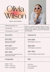 Modern Web Designer Resume Template - Etsy UK