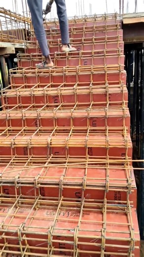 Reinforcements of staircase #construction #heavycivil #civilxpress #shorts #trending
