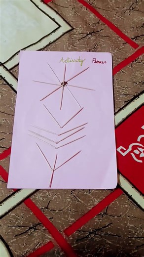 Activity of hindi book mark, science flower and Math's roman numerals