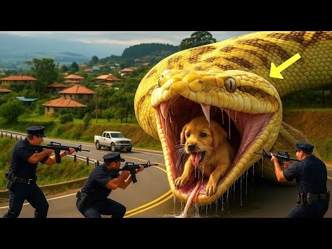 Brave Heroes Rescue Golden Labrador Puppy from Giant Python’s Backyard Ambush 🐶🐍