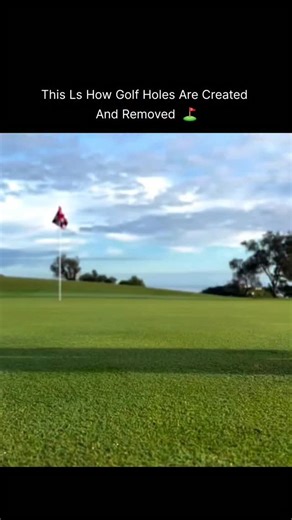 Entertainment | Tech | News on Instagram: "Golf holes are created in two main phases: the long-term design of the course and the short-term creation of a new hole. The overall course is built by clearing land, shaping terrain with new soil, installing drainage, and planting grass. Then, on a daily basis, maintenance crews use a special circular “hole cutter” tool to create and move the actual cup on the green, which allows for varying pin placements. ⚠️All credit goes to the respective owner(s).