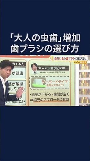 大人の虫歯予防には“ギザギザ”タイプ…自分に合った歯ブラシの選び方 #shorts