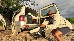 8.6K views · 305 reactions | (34mins) Overnight camp at Stanage Bay with my mate Josh￼, testing out my new bed setup in the Paj and cooking a beef & red wine stew on the camp stove  | Shae Lui | Facebook