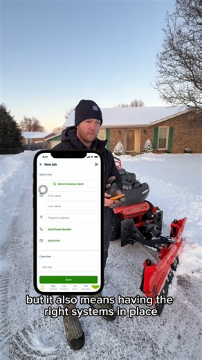 Chase Stetson on Instagram: "Not waiting for the customer to “run to the bank”… ——————————————— @jobber has a tap to pay feature 😎 ——————————————— #thatlawndude #snowremoval #jobberpartner #lawncare"