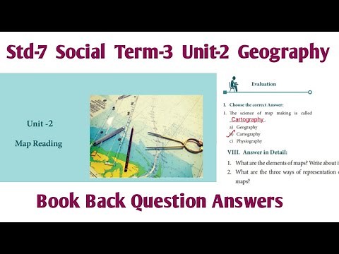 Map Reading 7th standard social book back answers | 7th Std Social Term 3 Unit 2 Geography