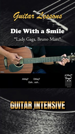 Easy Guitar Chords Tutorial for Die With a Smile by Lady Gaga & Bruno Mars