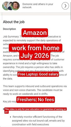 🚨 Amazon Work From Home Jobs July 2026 are now open! #shorts #amazon #ytshorts