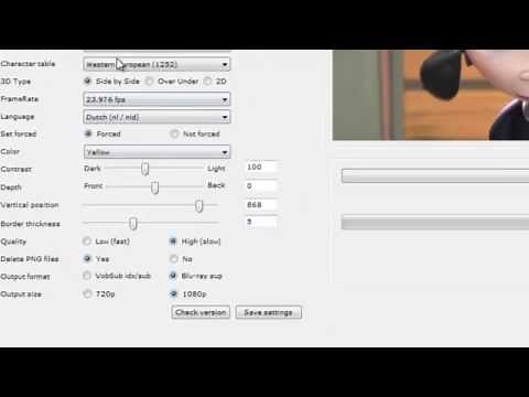 Convert srt to 3d sup subtitle