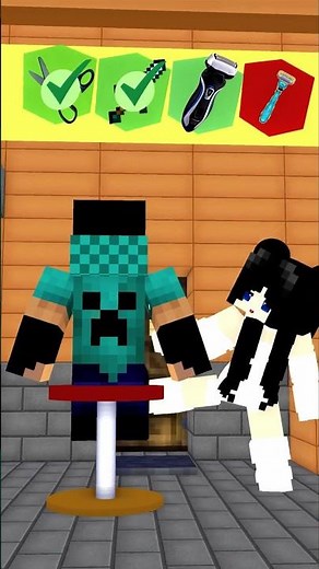 Herobrine's Handsome Look , New Hair style #shorts #minecraft #shortvideo