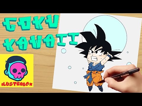como dibujar a goku kawaii-genkidama / how to draw goku kawaii