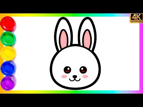 Dibujo de Conejo Fácil, Cómo Dibujar un Conejo Lindo Fácil para Niños, Dibujos Fáciles