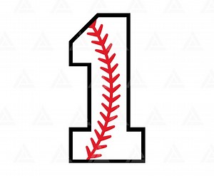 Baseball Number One Svg, First Birthday Svg, Baseball One Png, Baseball Mom, First Bday, Jersey Number. Cut File Cricut, Silhouette, Vector. - Etsy