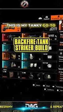 Backfire Tank Blue Striker Build Division 2 #shorts