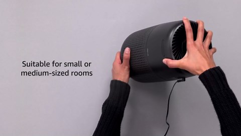 LEVOIT Air Purifiers for Bedroom Home Dorm, AHAM VERIFIED, 3-in-1 Filter Cleaner With Aroma Pad, Filters Smoke, Allergens, Pet Dander, Odor, Dust, Office, Desktop, Core Mini-P, Black